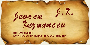 Jevrem Kuzmančev vizit kartica